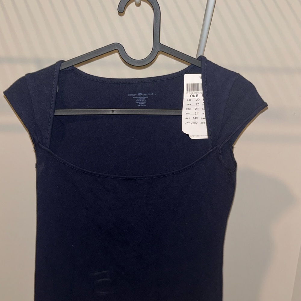 Brandy Melville Dark Blue Short Sleeve Top